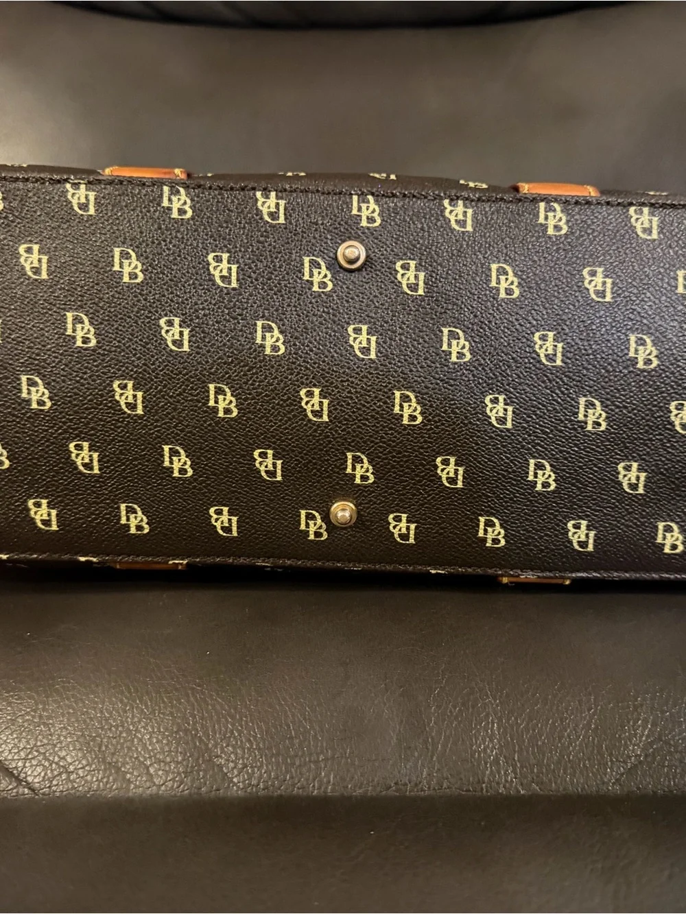Dooney & Bourke Signature Satchel With Monogram Logo